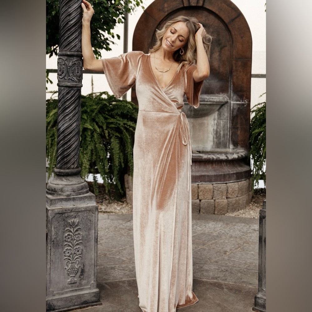 Baltic born velvet wrap dress